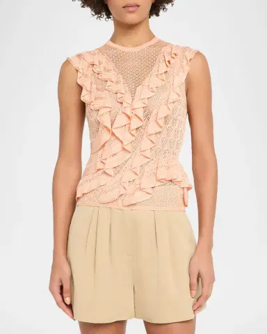 Ulla Johnson Angelica Sleeveless Lace Knit Top | Thumbnail 4 Ulla Johnson Angelica Sleeveless Lace Knit Top | Thumbnail 4