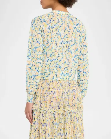 Ulla Johnson Vivienne Floral Cropped Cardigan | Thumbnail 3 Ulla Johnson Vivienne Floral Cropped Cardigan | Thumbnail 3