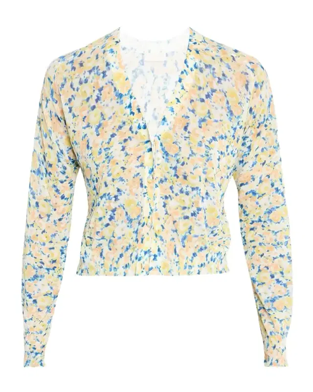 Ulla Johnson Vivienne Floral Cropped Cardigan
