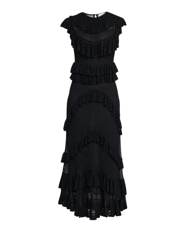 Magnolia Ruffled Knit Maxi Dress