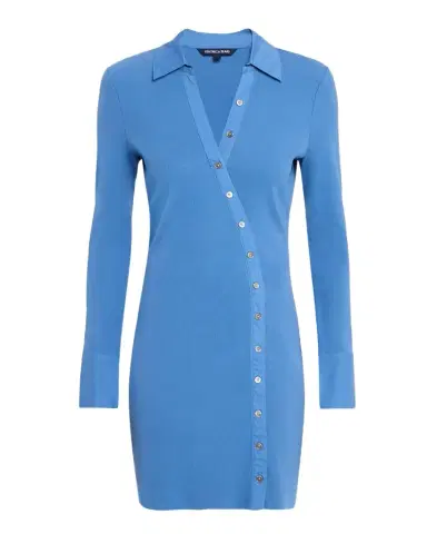 Veronica Beard Brenner Long-Sleeve Asymmetric Button Mini Dress | Thumbnail 1 Veronica Beard Brenner Long-Sleeve Asymmetric Button Mini Dress | Thumbnail 1