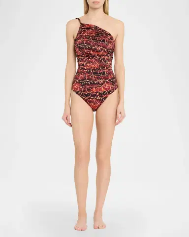 Ulla Johnson Ibiza Ruched One-Piece Swimsuit | Thumbnail 2