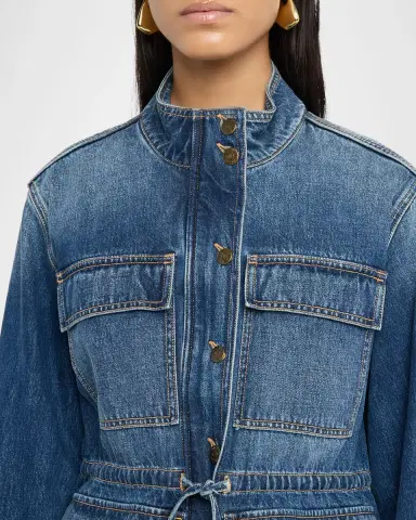 Veronica Beard Truman Denim Anorak Jacket | Thumbnail 5 Veronica Beard Truman Denim Anorak Jacket | Thumbnail 5