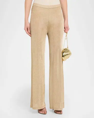 SEROYA Sheldon Metallic Knit Pants | Thumbnail 4 SEROYA Sheldon Metallic Knit Pants | Thumbnail 4