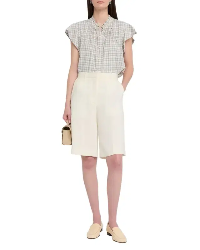 Ruthie Plaid Button-Front Top