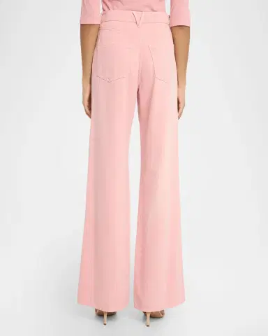 Veronica Beard Taylor High-Rise Wide-Leg Jeans | Thumbnail 3