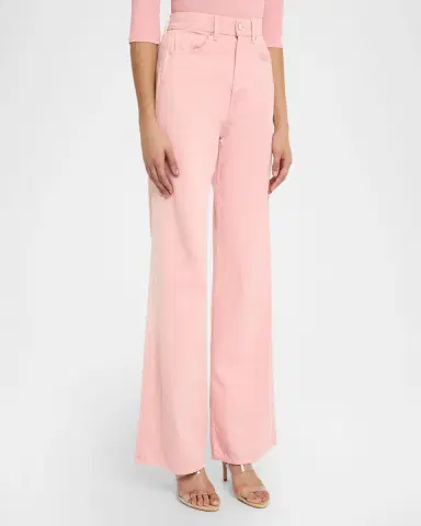 Veronica Beard Taylor High-Rise Wide-Leg Jeans | Thumbnail 4