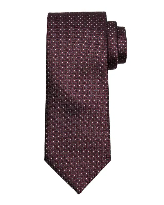 Brioni Men 's Micro-Woven Jacquard Silk Tie
