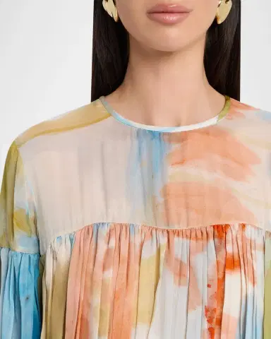 Ulla Johnson x Helen Frankenthaler Pearl Draped Silk-Chiffon Blouse | Thumbnail 5 Ulla Johnson x Helen Frankenthaler Pearl Draped Silk-Chiffon Blouse | Thumbnail 5