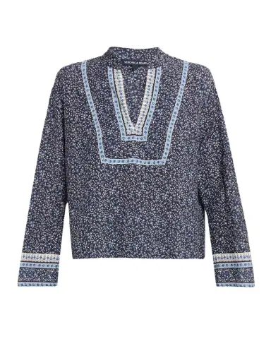 Veronica Beard Cyra Floral V-Neck Blouse | Thumbnail 1 Veronica Beard Cyra Floral V-Neck Blouse | Thumbnail 1