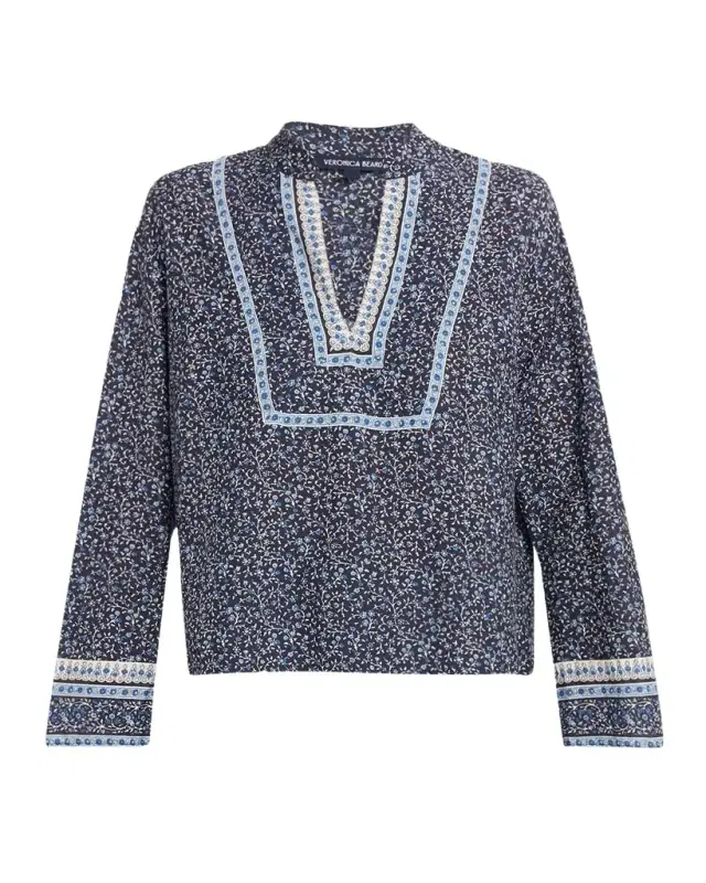 Cyra Floral V-Neck Blouse