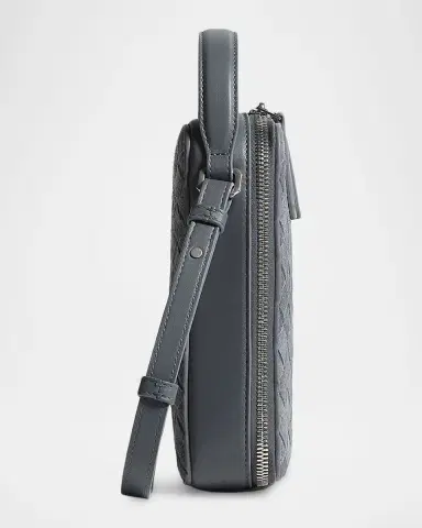 Bottega Veneta Men's Getaway Intrecciato Suede Phone Pouch | Thumbnail 4