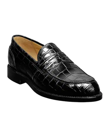 Allen Edmonds Men's Miller Reserve Croc-Embossed Leather Penny Loafers | Thumbnail 1 Allen Edmonds Men's Miller Reserve Croc-Embossed Leather Penny Loafers | Thumbnail 1