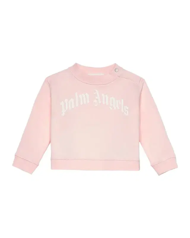 Girl 's Curved Logo Cotton Sweatshirt, Size 3M-36M