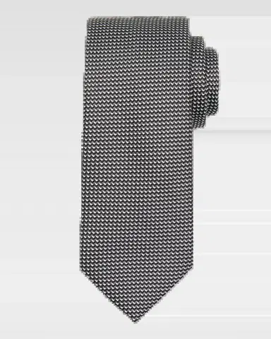 Brioni Men's Micro-Woven Jacquard Silk Tie | Thumbnail 2