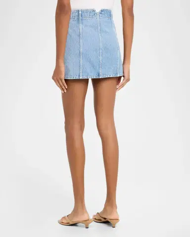 Veronica Beard Marquita A-Line Denim Mini Skirt | Thumbnail 3