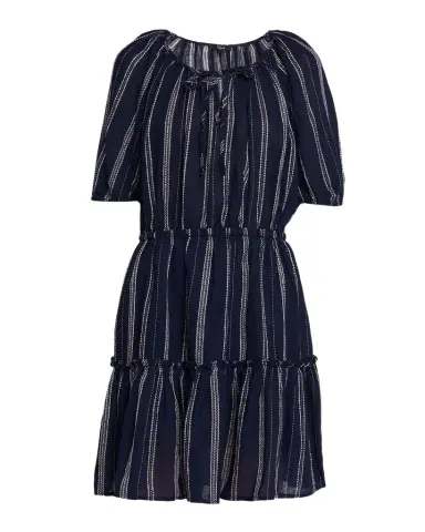 Rails Saba Stripe Linen Puff-Sleeve Mini Dress | Thumbnail 1 Rails Saba Stripe Linen Puff-Sleeve Mini Dress | Thumbnail 1