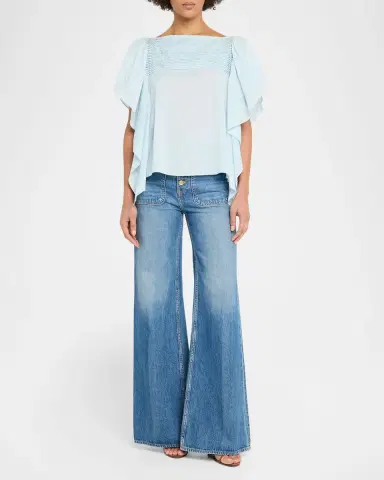 Ulla Johnson Lu Short-Sleeve Ruffle Top | Thumbnail 2
