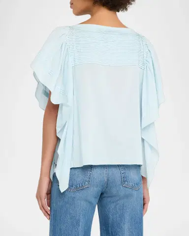 Ulla Johnson Lu Short-Sleeve Ruffle Top | Thumbnail 3