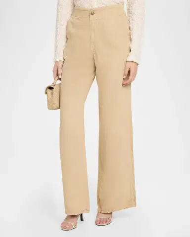 Veronica Beard Kasey Mid-Rise Cotton Twill Pants | Thumbnail 4 Veronica Beard Kasey Mid-Rise Cotton Twill Pants | Thumbnail 4