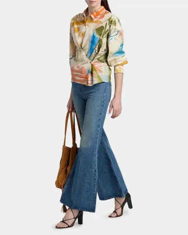 Ulla Johnson Artist Asymmetric Button-Front Shirt | Thumbnail 2