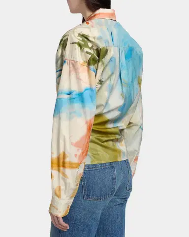 Ulla Johnson Artist Asymmetric Button-Front Shirt | Thumbnail 3