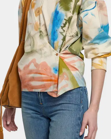 Ulla Johnson Artist Asymmetric Button-Front Shirt | Thumbnail 5