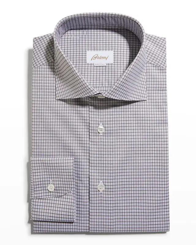 Men 's Graph Check Cotton Dress Shirt