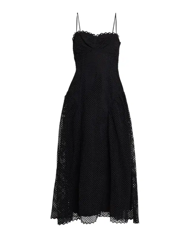 Ulla Johnson Isotta Eyelet Cotton Midi Dress