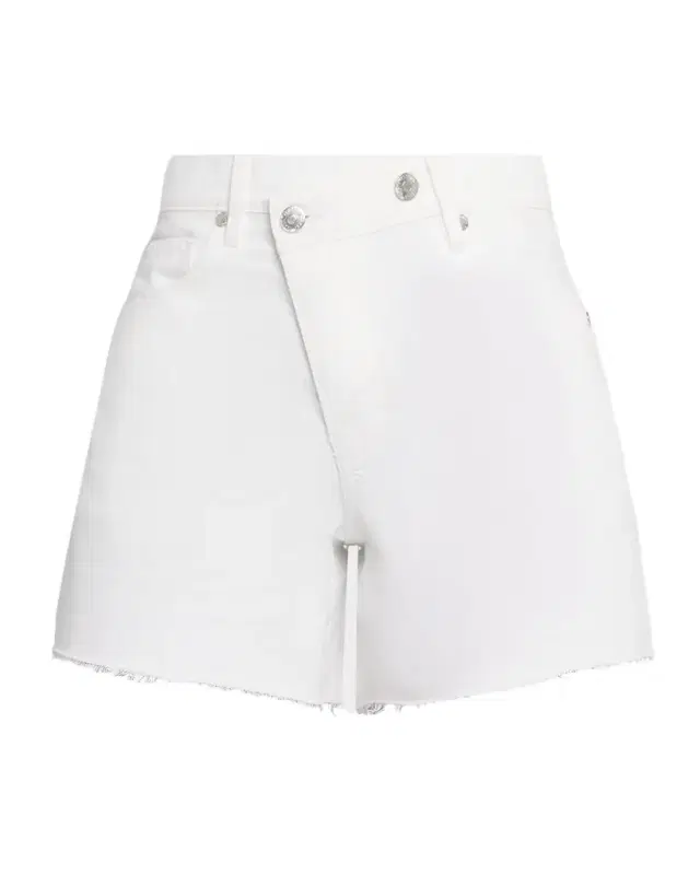 Ellis Mid-Rise Crossover Denim Shorts
