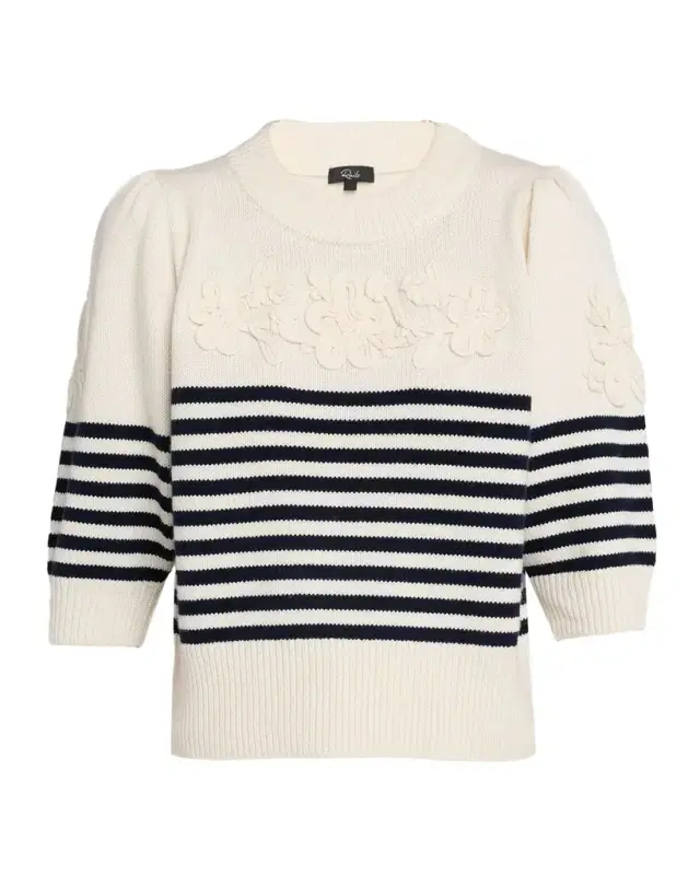 Martha Floral Striped Wool-Blend Sweater