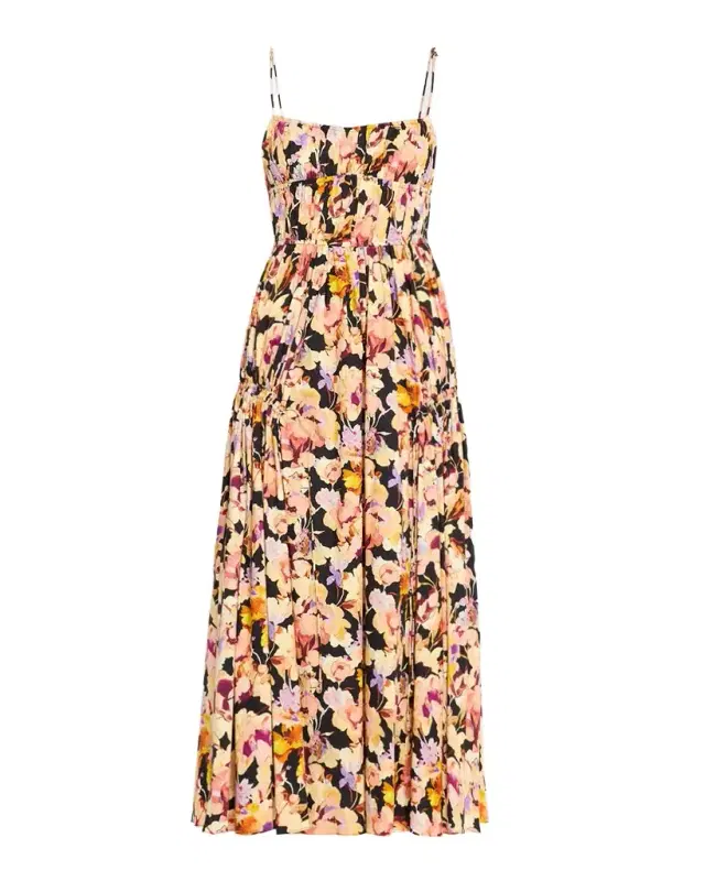 Vidri Floral Cotton Midi Dress