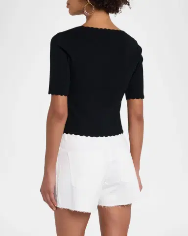 Rails Louanna Scallop-Trim Crop Top | Thumbnail 2