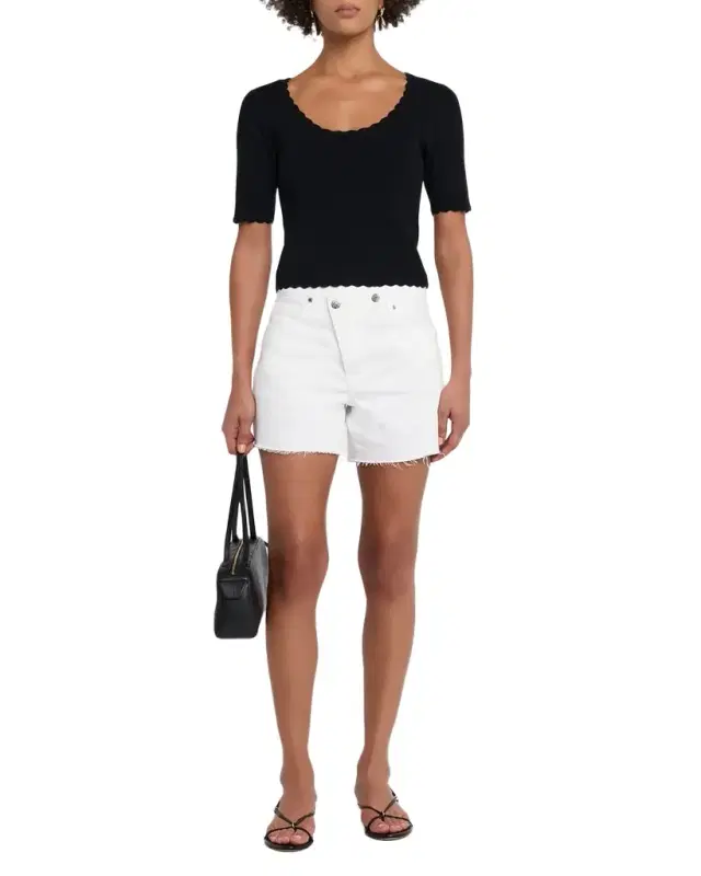 Louanna Scallop-Trim Crop Top
