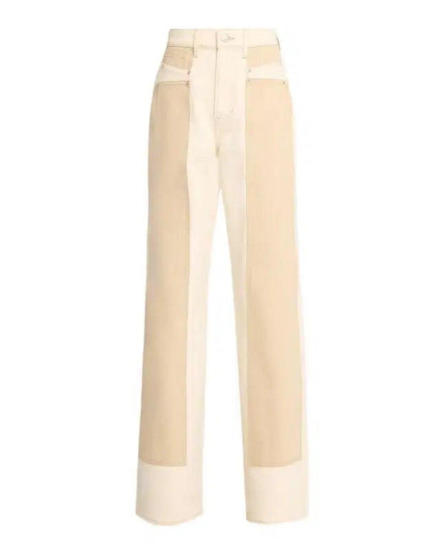Taylor Color-Block Wide-Leg Jeans