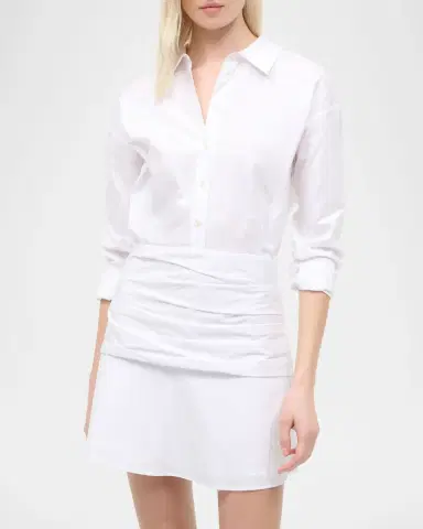 STAUD Indya Poplin Mini Shirtdress | Thumbnail 5