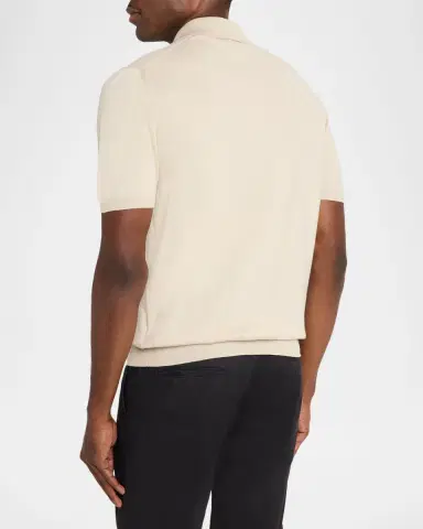 Kiton Men's Cotton Knit Polo Shirt | Thumbnail 3