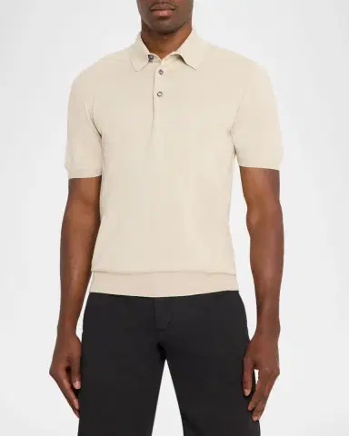 Kiton Men's Cotton Knit Polo Shirt | Thumbnail 4