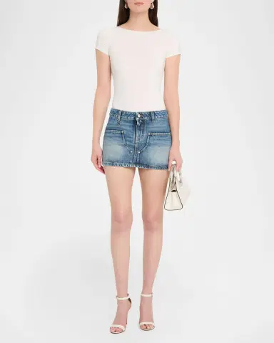 Amiri Denim Carpenter Mini Skirt | Thumbnail 2 Amiri Denim Carpenter Mini Skirt | Thumbnail 2