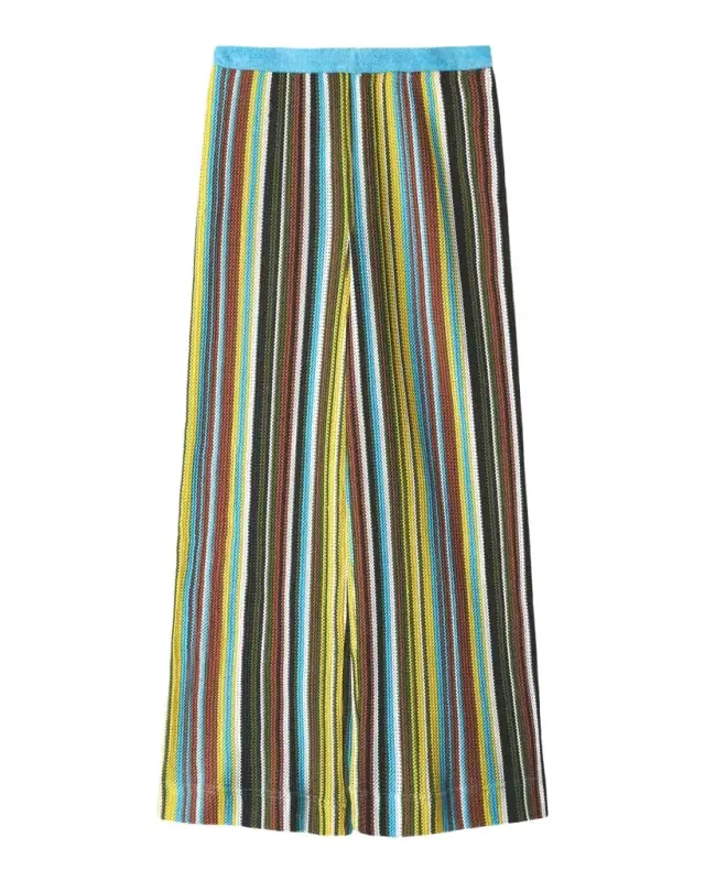 Ali Striped Crochet Knit Pants