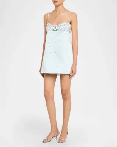 Retrofête Lorelai Embellished Satin Mini Dress | Thumbnail 2 Retrofête Lorelai Embellished Satin Mini Dress | Thumbnail 2