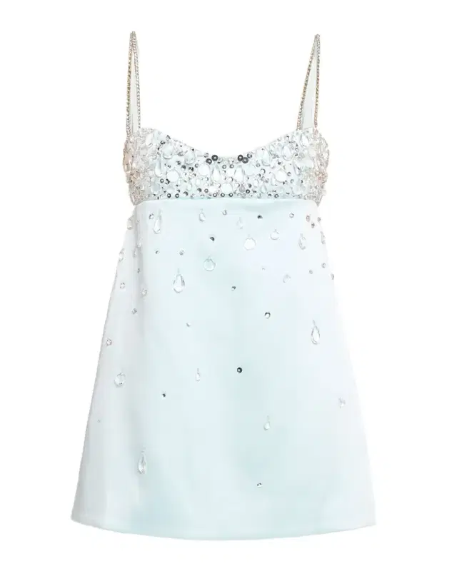 Lorelai Embellished Satin Mini Dress