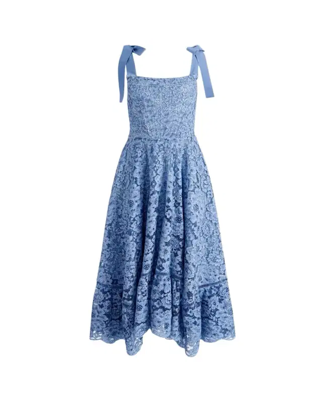 ALICE + OLIVIA Rosee Lace Bustier Midi Dress