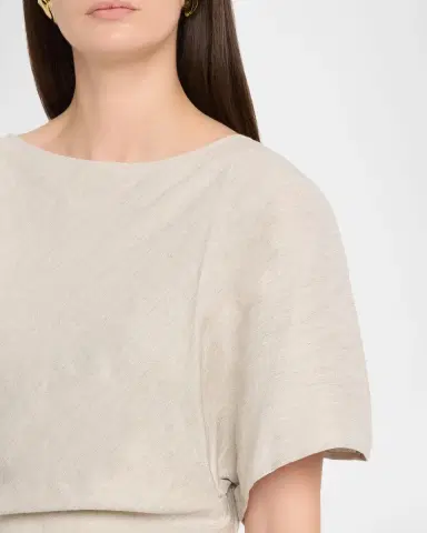 Staud Amelie Linen-Blend Midi Dress | Thumbnail 5