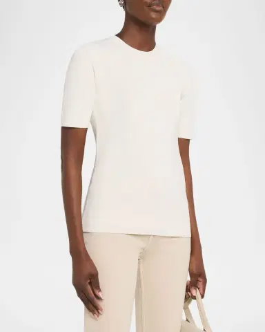 Toteme Compact Knit Short-Sleeve T-Shirt | Thumbnail 4
