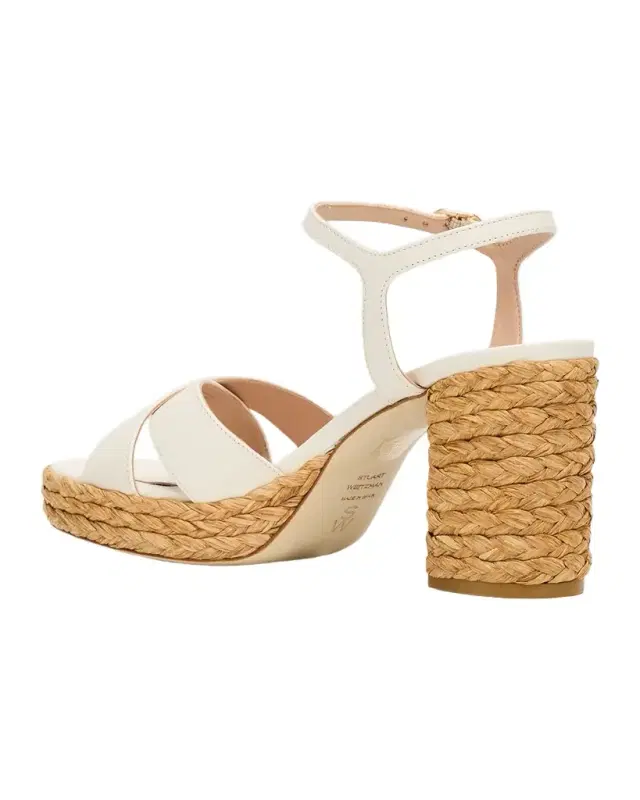 80mm Dayna Leather Espadrille Platform Sandals