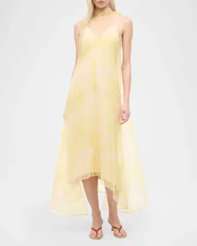 STAUD Auden Organza High-Low Dress | Thumbnail 2 STAUD Auden Organza High-Low Dress | Thumbnail 2