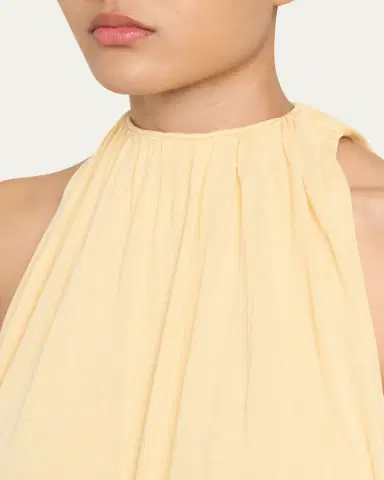 Toteme Soft Gathered Halter Midi Bubble Dress | Thumbnail 10 Toteme Soft Gathered Halter Midi Bubble Dress | Thumbnail 10