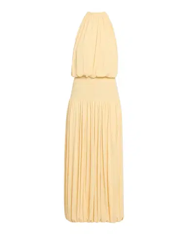 Toteme Soft Gathered Halter Midi Bubble Dress | Thumbnail 1 Toteme Soft Gathered Halter Midi Bubble Dress | Thumbnail 1