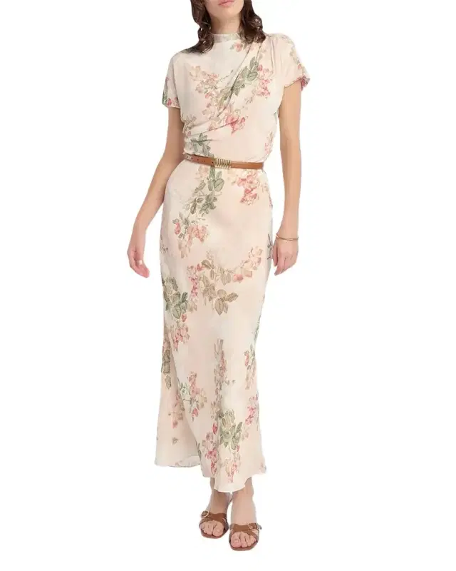 The Graceful Floral Draped Top